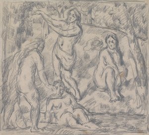 Studio di quattro donne che fanno il bagno